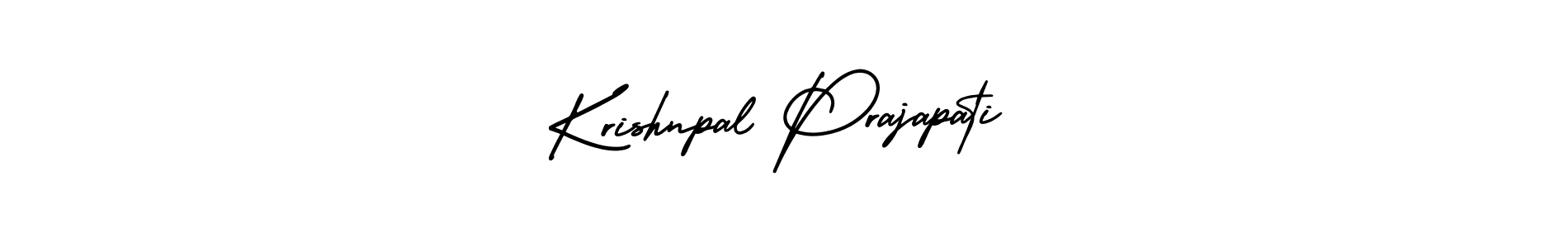 This is the best signature style for the Krishnpal Prajapati name. Also you like these signature font (AmerikaSignatureDemo-Regular). Mix name signature. Krishnpal Prajapati signature style 3 images and pictures png