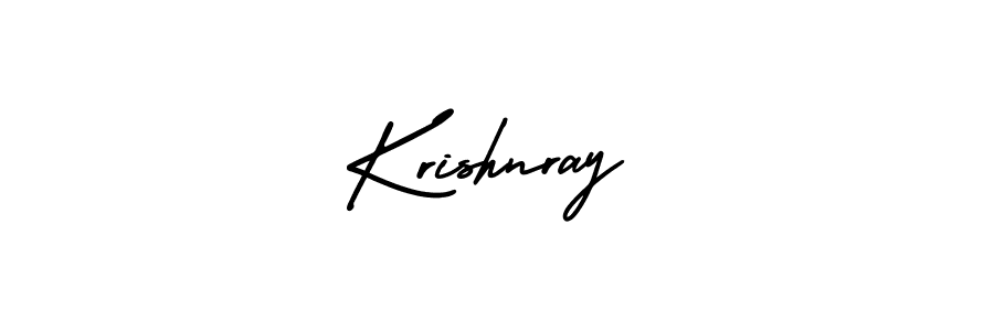 How to make Krishnray name signature. Use AmerikaSignatureDemo-Regular style for creating short signs online. This is the latest handwritten sign. Krishnray signature style 3 images and pictures png