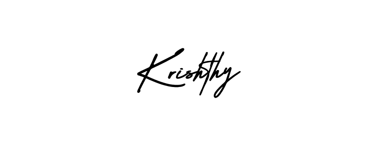 Use a signature maker to create a handwritten signature online. With this signature software, you can design (AmerikaSignatureDemo-Regular) your own signature for name Krishthy. Krishthy signature style 3 images and pictures png