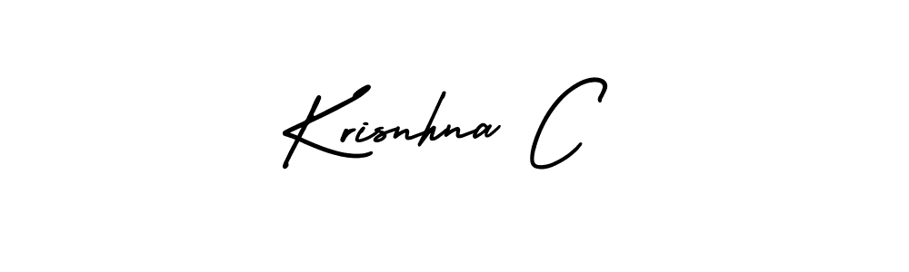 It looks lik you need a new signature style for name Krisnhna C. Design unique handwritten (AmerikaSignatureDemo-Regular) signature with our free signature maker in just a few clicks. Krisnhna C signature style 3 images and pictures png