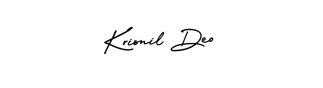How to make Krisnil Deo signature? AmerikaSignatureDemo-Regular is a professional autograph style. Create handwritten signature for Krisnil Deo name. Krisnil Deo signature style 3 images and pictures png