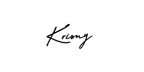 How to Draw Krisny signature style? AmerikaSignatureDemo-Regular is a latest design signature styles for name Krisny. Krisny signature style 3 images and pictures png