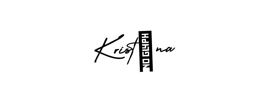 The best way (AmerikaSignatureDemo-Regular) to make a short signature is to pick only two or three words in your name. The name Kristýna include a total of six letters. For converting this name. Kristýna signature style 3 images and pictures png