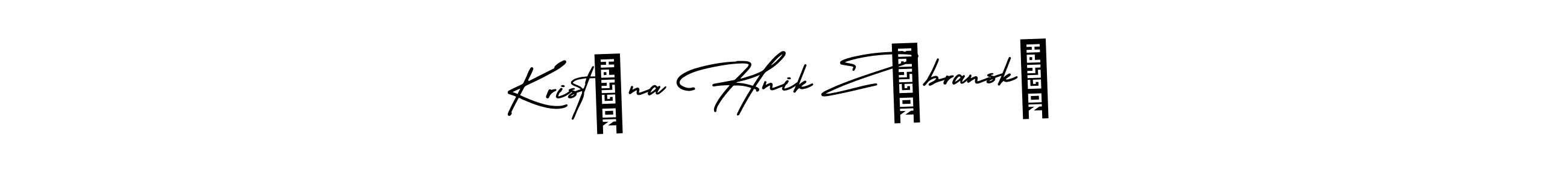 Kristýna Hnik Zábranská stylish signature style. Best Handwritten Sign (AmerikaSignatureDemo-Regular) for my name. Handwritten Signature Collection Ideas for my name Kristýna Hnik Zábranská. Kristýna Hnik Zábranská signature style 3 images and pictures png