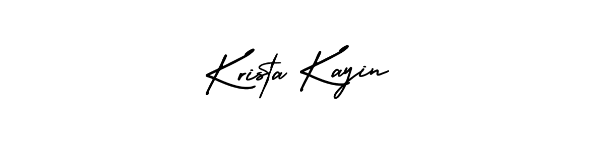 Make a beautiful signature design for name Krista Kayin. With this signature (AmerikaSignatureDemo-Regular) style, you can create a handwritten signature for free. Krista Kayin signature style 3 images and pictures png