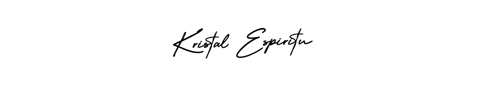 You should practise on your own different ways (AmerikaSignatureDemo-Regular) to write your name (Kristal Espiritu) in signature. don't let someone else do it for you. Kristal Espiritu signature style 3 images and pictures png