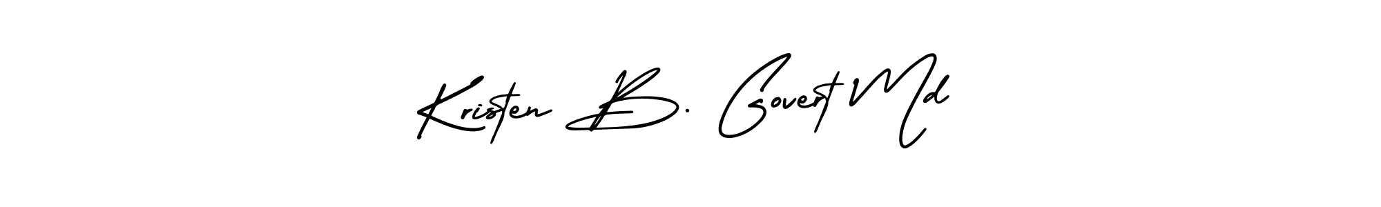 Make a beautiful signature design for name Kristen B. Govert Md. With this signature (AmerikaSignatureDemo-Regular) style, you can create a handwritten signature for free. Kristen B. Govert Md signature style 3 images and pictures png