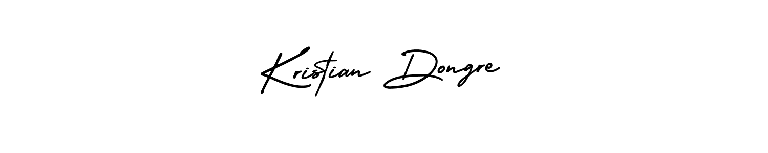 The best way (AmerikaSignatureDemo-Regular) to make a short signature is to pick only two or three words in your name. The name Kristian Dongre include a total of six letters. For converting this name. Kristian Dongre signature style 3 images and pictures png