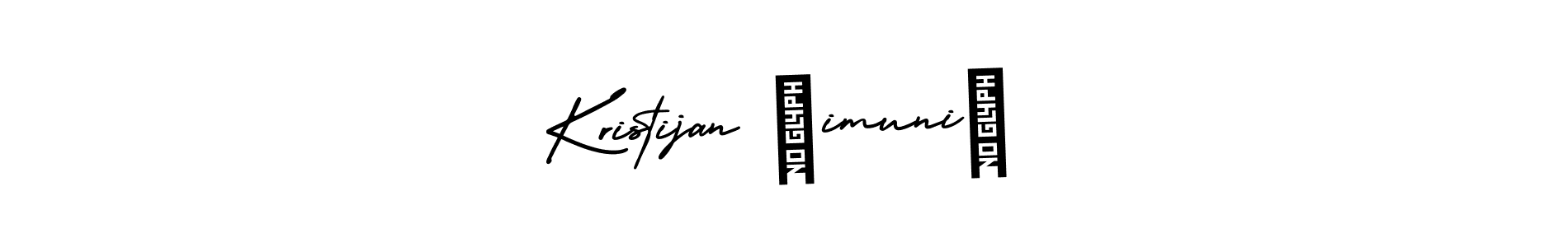 It looks lik you need a new signature style for name Kristijan Šimunić. Design unique handwritten (AmerikaSignatureDemo-Regular) signature with our free signature maker in just a few clicks. Kristijan Šimunić signature style 3 images and pictures png