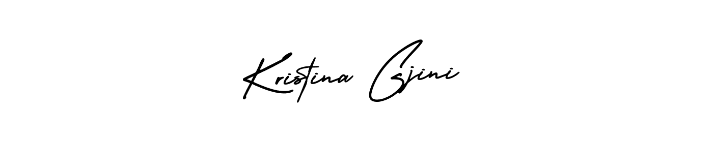 Kristina Gjini stylish signature style. Best Handwritten Sign (AmerikaSignatureDemo-Regular) for my name. Handwritten Signature Collection Ideas for my name Kristina Gjini. Kristina Gjini signature style 3 images and pictures png
