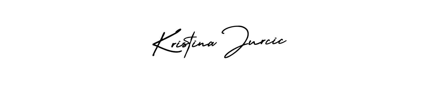 This is the best signature style for the Kristina Jurcic name. Also you like these signature font (AmerikaSignatureDemo-Regular). Mix name signature. Kristina Jurcic signature style 3 images and pictures png