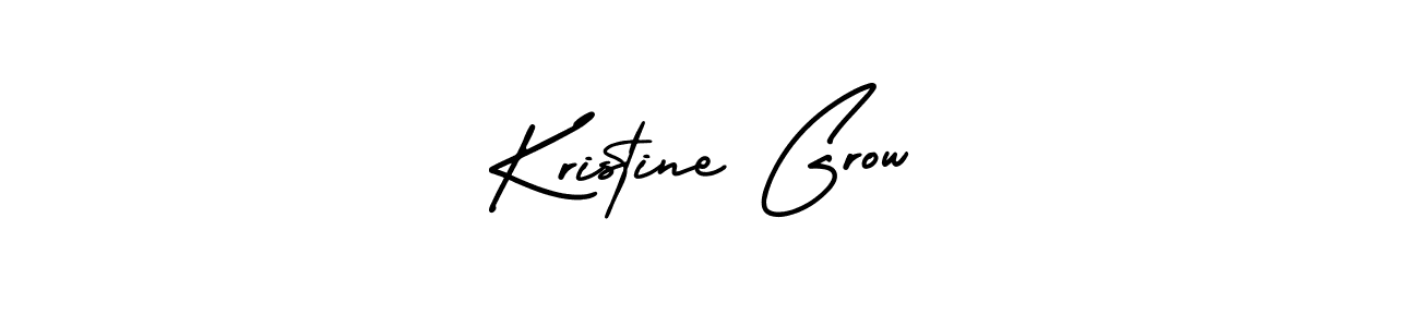 Kristine Grow stylish signature style. Best Handwritten Sign (AmerikaSignatureDemo-Regular) for my name. Handwritten Signature Collection Ideas for my name Kristine Grow. Kristine Grow signature style 3 images and pictures png