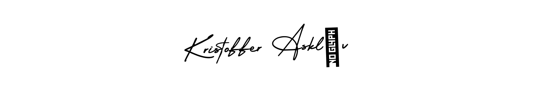 Make a beautiful signature design for name Kristoffer Asklöv. With this signature (AmerikaSignatureDemo-Regular) style, you can create a handwritten signature for free. Kristoffer Asklöv signature style 3 images and pictures png