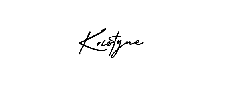 The best way (AmerikaSignatureDemo-Regular) to make a short signature is to pick only two or three words in your name. The name Kristyne include a total of six letters. For converting this name. Kristyne signature style 3 images and pictures png
