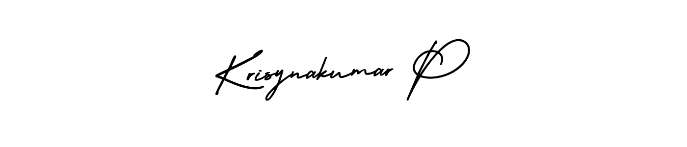 if you are searching for the best signature style for your name Krisynakumar P. so please give up your signature search. here we have designed multiple signature styles  using AmerikaSignatureDemo-Regular. Krisynakumar P signature style 3 images and pictures png