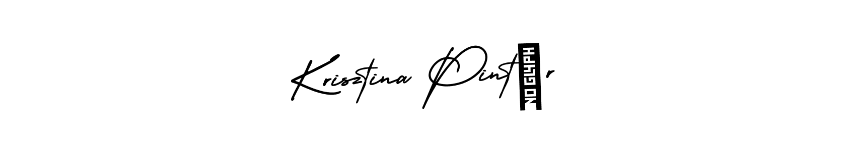 Use a signature maker to create a handwritten signature online. With this signature software, you can design (AmerikaSignatureDemo-Regular) your own signature for name Krisztina Pintér. Krisztina Pintér signature style 3 images and pictures png