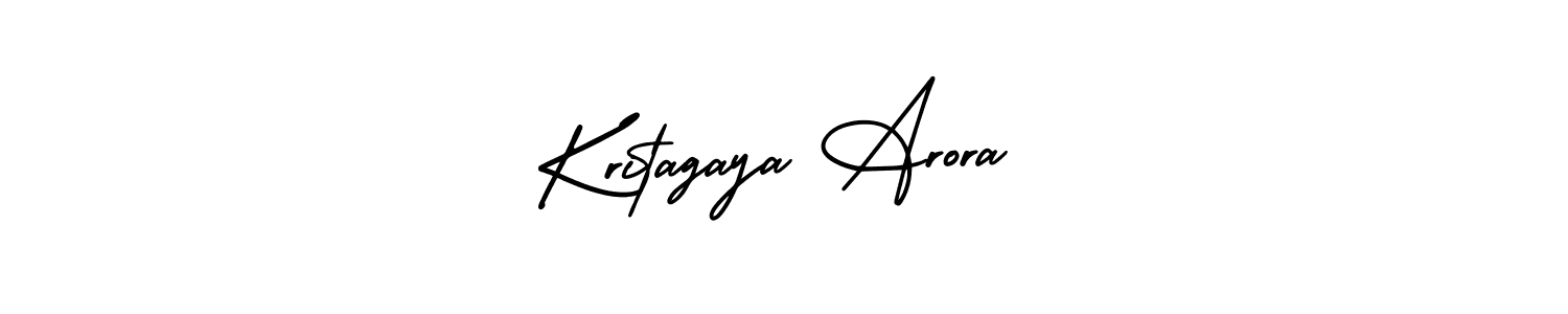 How to make Kritagaya Arora name signature. Use AmerikaSignatureDemo-Regular style for creating short signs online. This is the latest handwritten sign. Kritagaya Arora signature style 3 images and pictures png