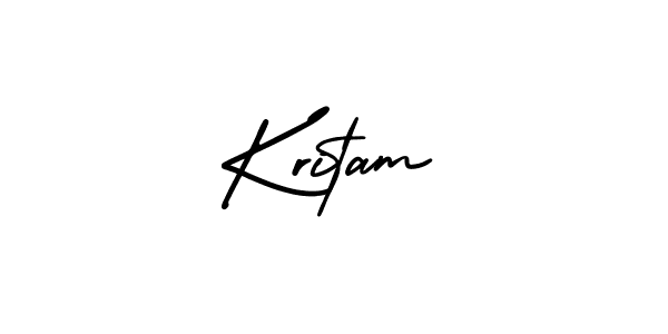 How to make Kritam signature? AmerikaSignatureDemo-Regular is a professional autograph style. Create handwritten signature for Kritam name. Kritam signature style 3 images and pictures png