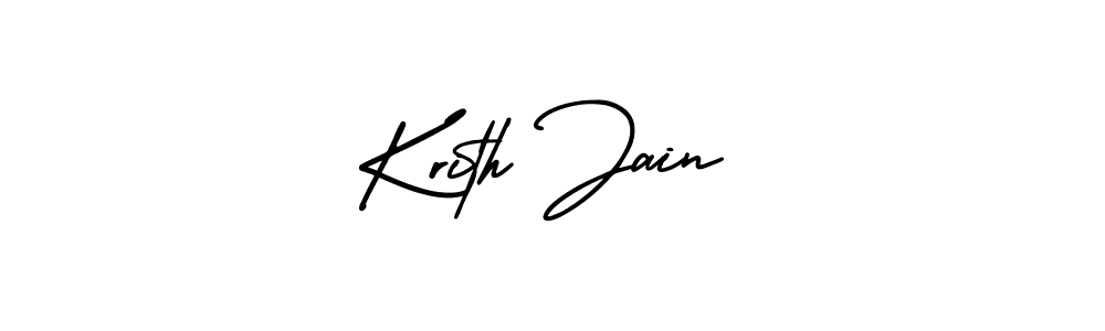 Make a beautiful signature design for name Krith Jain. With this signature (AmerikaSignatureDemo-Regular) style, you can create a handwritten signature for free. Krith Jain signature style 3 images and pictures png