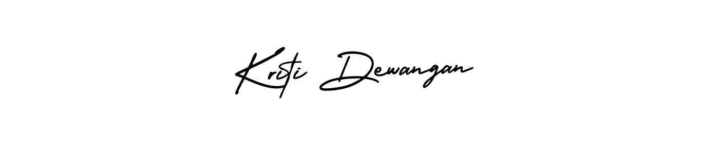 The best way (AmerikaSignatureDemo-Regular) to make a short signature is to pick only two or three words in your name. The name Kriti Dewangan include a total of six letters. For converting this name. Kriti Dewangan signature style 3 images and pictures png