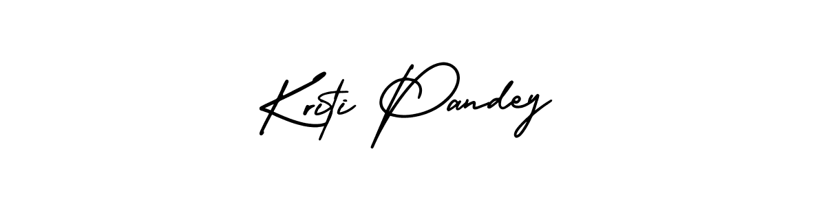 You should practise on your own different ways (AmerikaSignatureDemo-Regular) to write your name (Kriti Pandey) in signature. don't let someone else do it for you. Kriti Pandey signature style 3 images and pictures png