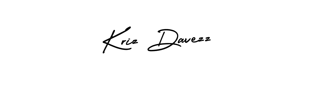 The best way (AmerikaSignatureDemo-Regular) to make a short signature is to pick only two or three words in your name. The name Kriz Davezz include a total of six letters. For converting this name. Kriz Davezz signature style 3 images and pictures png