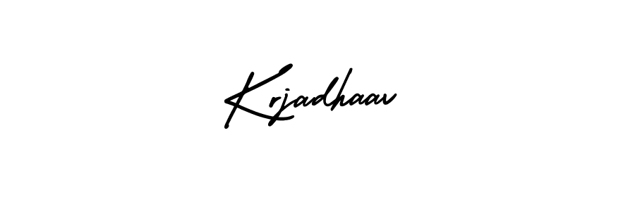 This is the best signature style for the Krjadhaav name. Also you like these signature font (AmerikaSignatureDemo-Regular). Mix name signature. Krjadhaav signature style 3 images and pictures png