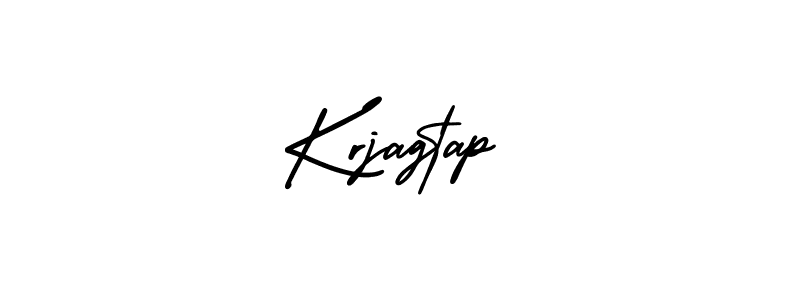 The best way (AmerikaSignatureDemo-Regular) to make a short signature is to pick only two or three words in your name. The name Krjagtap include a total of six letters. For converting this name. Krjagtap signature style 3 images and pictures png