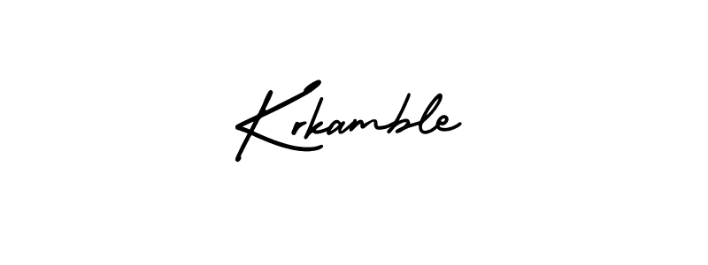 Design your own signature with our free online signature maker. With this signature software, you can create a handwritten (AmerikaSignatureDemo-Regular) signature for name Krkamble. Krkamble signature style 3 images and pictures png