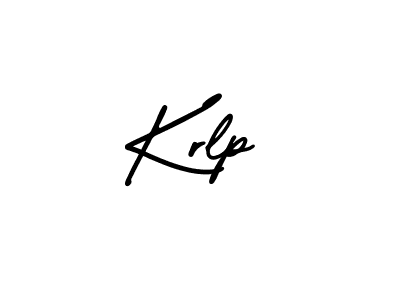 How to make Krlp name signature. Use AmerikaSignatureDemo-Regular style for creating short signs online. This is the latest handwritten sign. Krlp signature style 3 images and pictures png