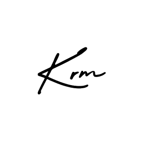 You should practise on your own different ways (AmerikaSignatureDemo-Regular) to write your name (Krm) in signature. don't let someone else do it for you. Krm signature style 3 images and pictures png