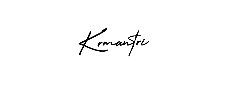 The best way (AmerikaSignatureDemo-Regular) to make a short signature is to pick only two or three words in your name. The name Krmantri include a total of six letters. For converting this name. Krmantri signature style 3 images and pictures png