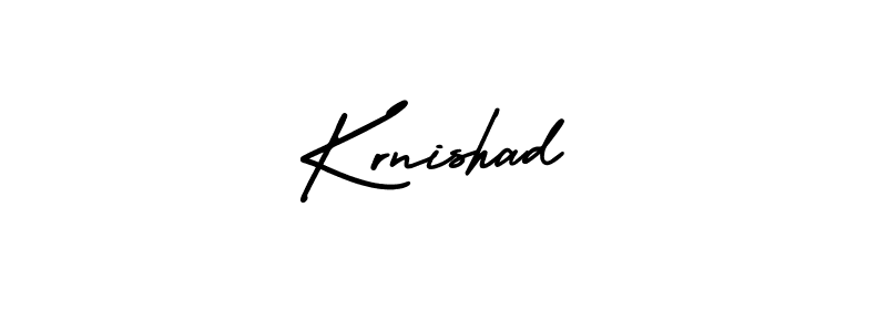 Krnishad stylish signature style. Best Handwritten Sign (AmerikaSignatureDemo-Regular) for my name. Handwritten Signature Collection Ideas for my name Krnishad. Krnishad signature style 3 images and pictures png