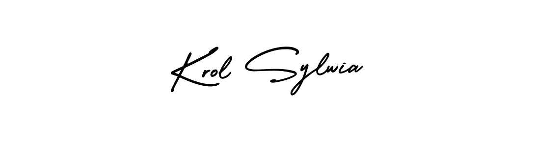 Krol Sylwia stylish signature style. Best Handwritten Sign (AmerikaSignatureDemo-Regular) for my name. Handwritten Signature Collection Ideas for my name Krol Sylwia. Krol Sylwia signature style 3 images and pictures png