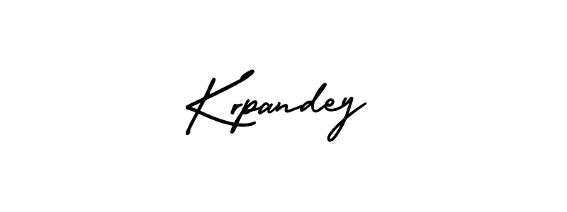 You should practise on your own different ways (AmerikaSignatureDemo-Regular) to write your name (Krpandey) in signature. don't let someone else do it for you. Krpandey signature style 3 images and pictures png