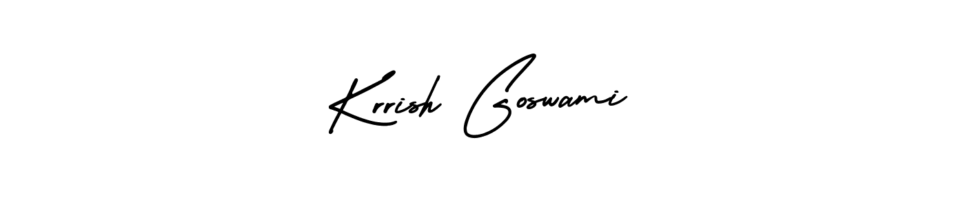 How to make Krrish Goswami name signature. Use AmerikaSignatureDemo-Regular style for creating short signs online. This is the latest handwritten sign. Krrish Goswami signature style 3 images and pictures png