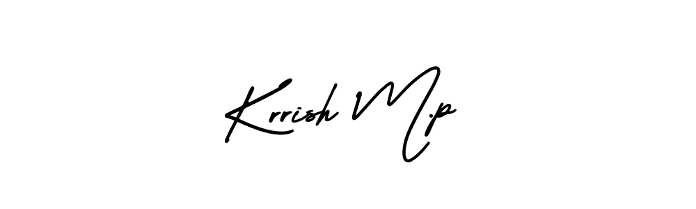 Make a beautiful signature design for name Krrish M.p. With this signature (AmerikaSignatureDemo-Regular) style, you can create a handwritten signature for free. Krrish M.p signature style 3 images and pictures png