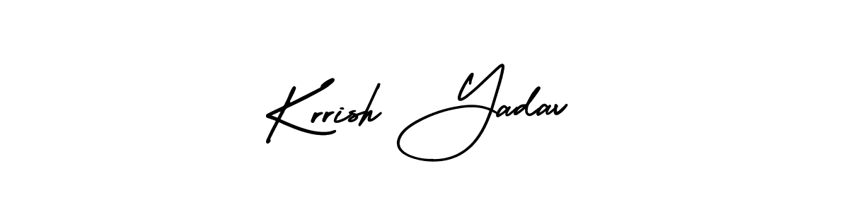 Use a signature maker to create a handwritten signature online. With this signature software, you can design (AmerikaSignatureDemo-Regular) your own signature for name Krrish Yadav. Krrish Yadav signature style 3 images and pictures png