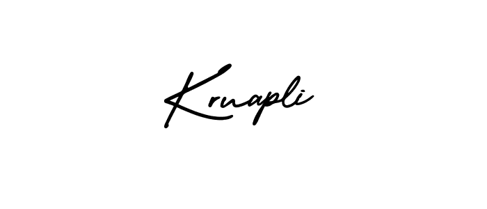 It looks lik you need a new signature style for name Kruapli. Design unique handwritten (AmerikaSignatureDemo-Regular) signature with our free signature maker in just a few clicks. Kruapli signature style 3 images and pictures png