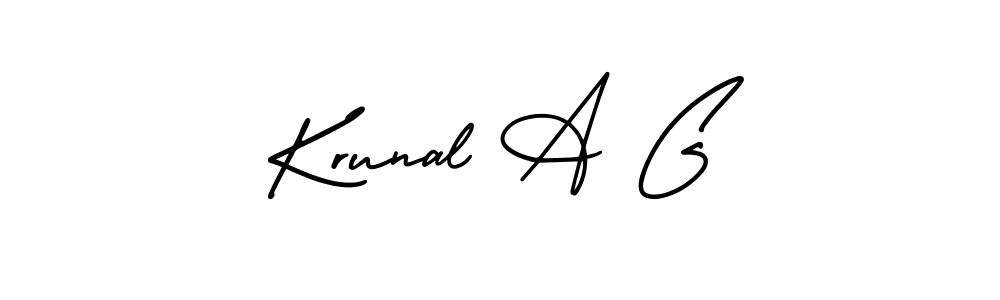 How to make Krunal A G signature? AmerikaSignatureDemo-Regular is a professional autograph style. Create handwritten signature for Krunal A G name. Krunal A G signature style 3 images and pictures png