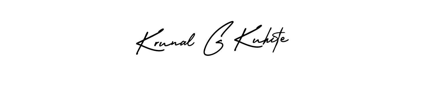 Similarly AmerikaSignatureDemo-Regular is the best handwritten signature design. Signature creator online .You can use it as an online autograph creator for name Krunal G Kuhite. Krunal G Kuhite signature style 3 images and pictures png