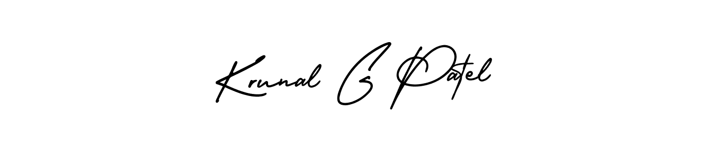 Make a short Krunal G Patel signature style. Manage your documents anywhere anytime using AmerikaSignatureDemo-Regular. Create and add eSignatures, submit forms, share and send files easily. Krunal G Patel signature style 3 images and pictures png