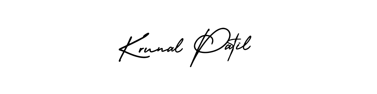 Krunal Patil stylish signature style. Best Handwritten Sign (AmerikaSignatureDemo-Regular) for my name. Handwritten Signature Collection Ideas for my name Krunal Patil. Krunal Patil signature style 3 images and pictures png