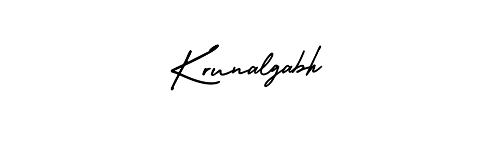 How to make Krunalgabh signature? AmerikaSignatureDemo-Regular is a professional autograph style. Create handwritten signature for Krunalgabh name. Krunalgabh signature style 3 images and pictures png