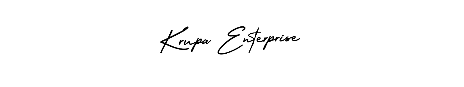 How to make Krupa Enterprise signature? AmerikaSignatureDemo-Regular is a professional autograph style. Create handwritten signature for Krupa Enterprise name. Krupa Enterprise signature style 3 images and pictures png