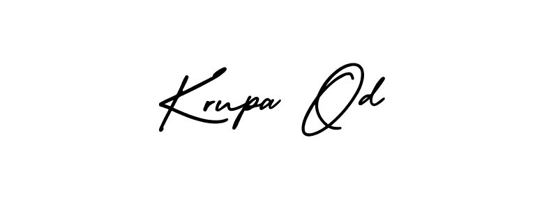 Use a signature maker to create a handwritten signature online. With this signature software, you can design (AmerikaSignatureDemo-Regular) your own signature for name Krupa Od. Krupa Od signature style 3 images and pictures png