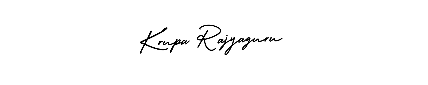 The best way (AmerikaSignatureDemo-Regular) to make a short signature is to pick only two or three words in your name. The name Krupa Rajyaguru include a total of six letters. For converting this name. Krupa Rajyaguru signature style 3 images and pictures png