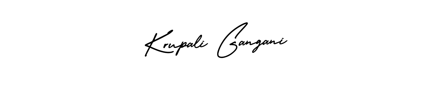 It looks lik you need a new signature style for name Krupali Gangani. Design unique handwritten (AmerikaSignatureDemo-Regular) signature with our free signature maker in just a few clicks. Krupali Gangani signature style 3 images and pictures png