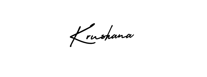 Use a signature maker to create a handwritten signature online. With this signature software, you can design (AmerikaSignatureDemo-Regular) your own signature for name Krushana. Krushana signature style 3 images and pictures png