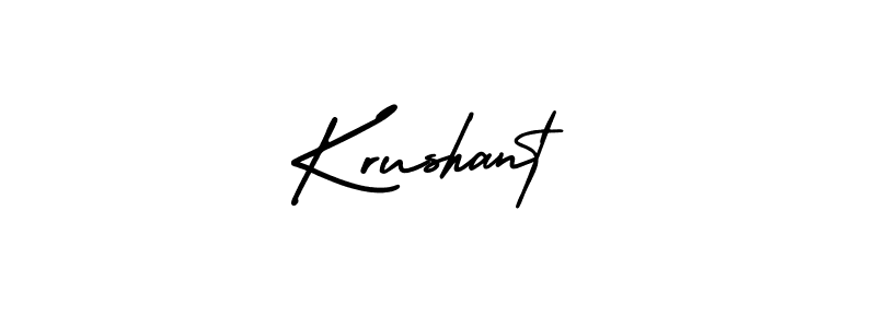 Make a beautiful signature design for name Krushant. With this signature (AmerikaSignatureDemo-Regular) style, you can create a handwritten signature for free. Krushant signature style 3 images and pictures png